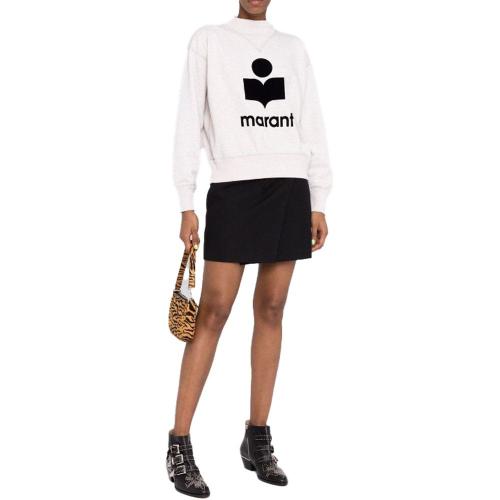 Natural Flocked-logo Sweatshirt