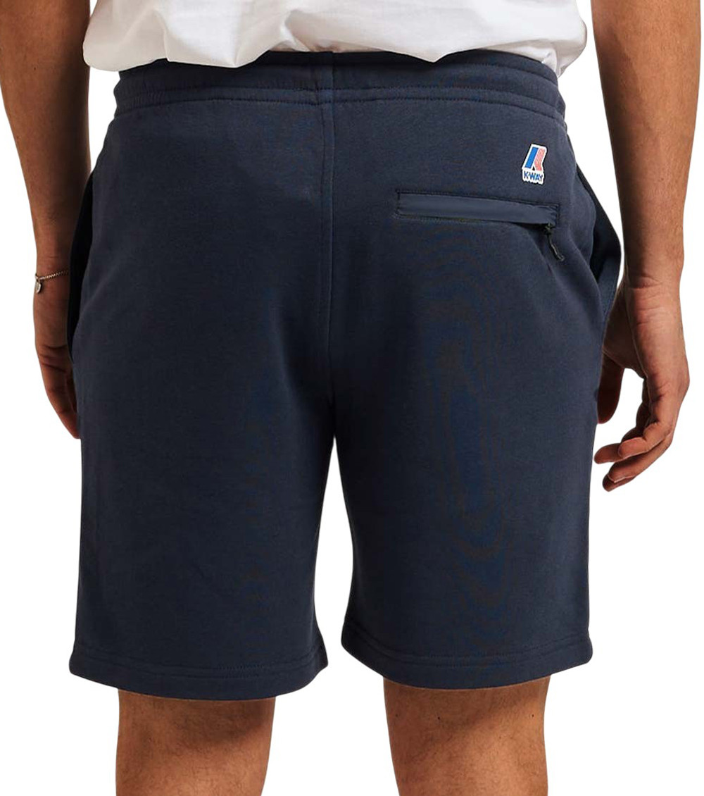 Navy Blue Solid Shorts