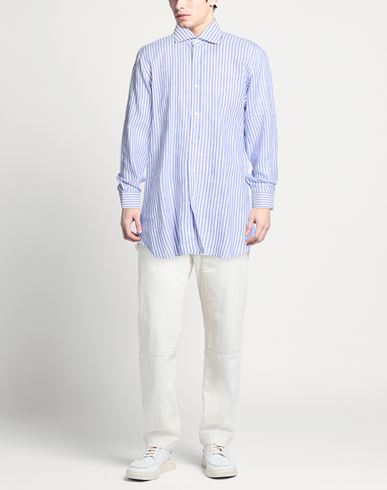 Man Shirt Blue Size 17 ¾ Linen