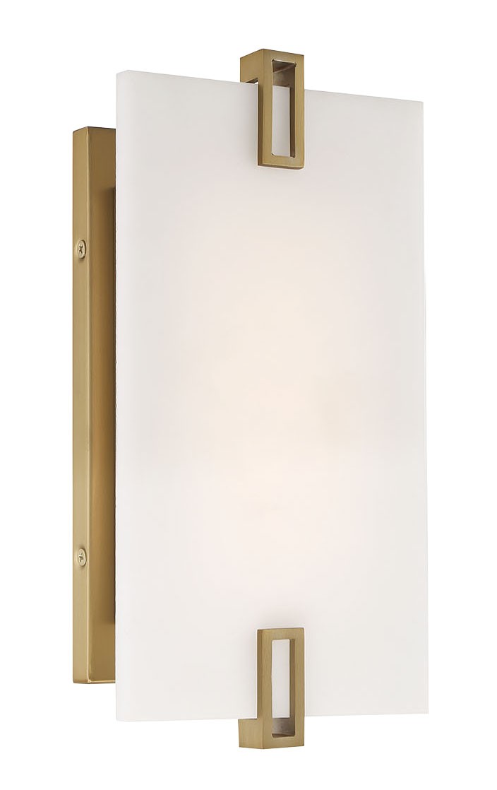 Soft Brass LED Wall Sconce from the Aizen Collection