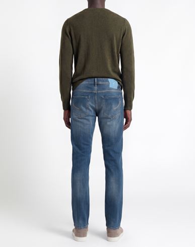Man Jeans Blue Size 36 Cotton, Elastane