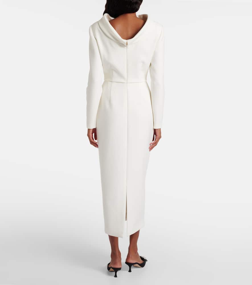Crêpe midi dress