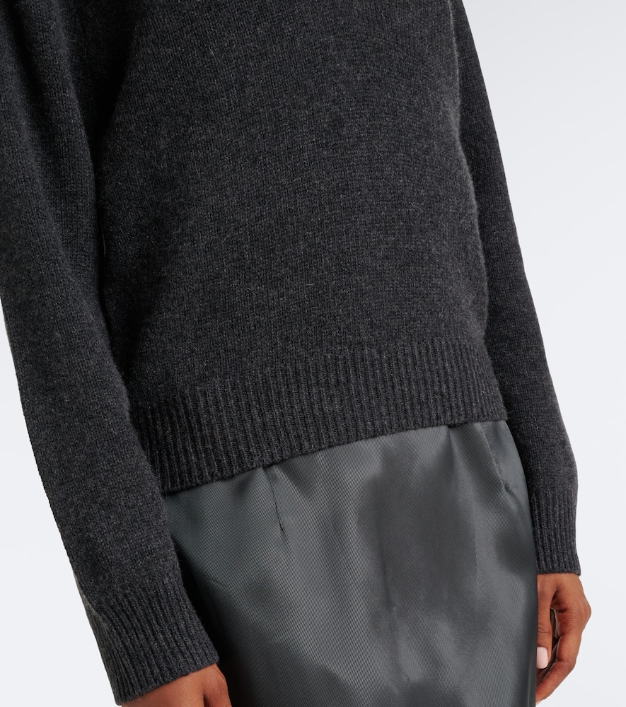 Wool and cashmere polo sweater