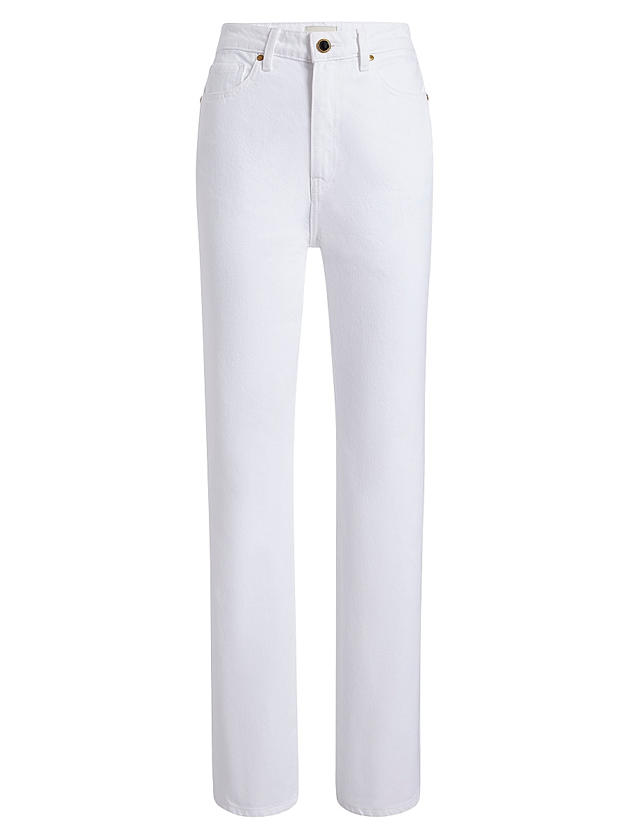 Women's Danielle Mid-Rise Straight-Leg Jeans - White