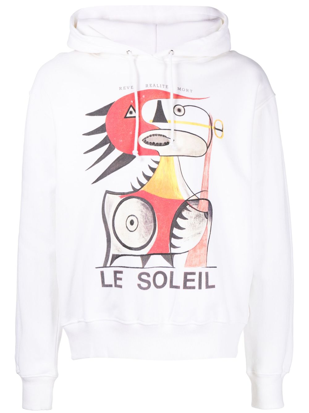 "Le Soleil" cotton hoodie - White