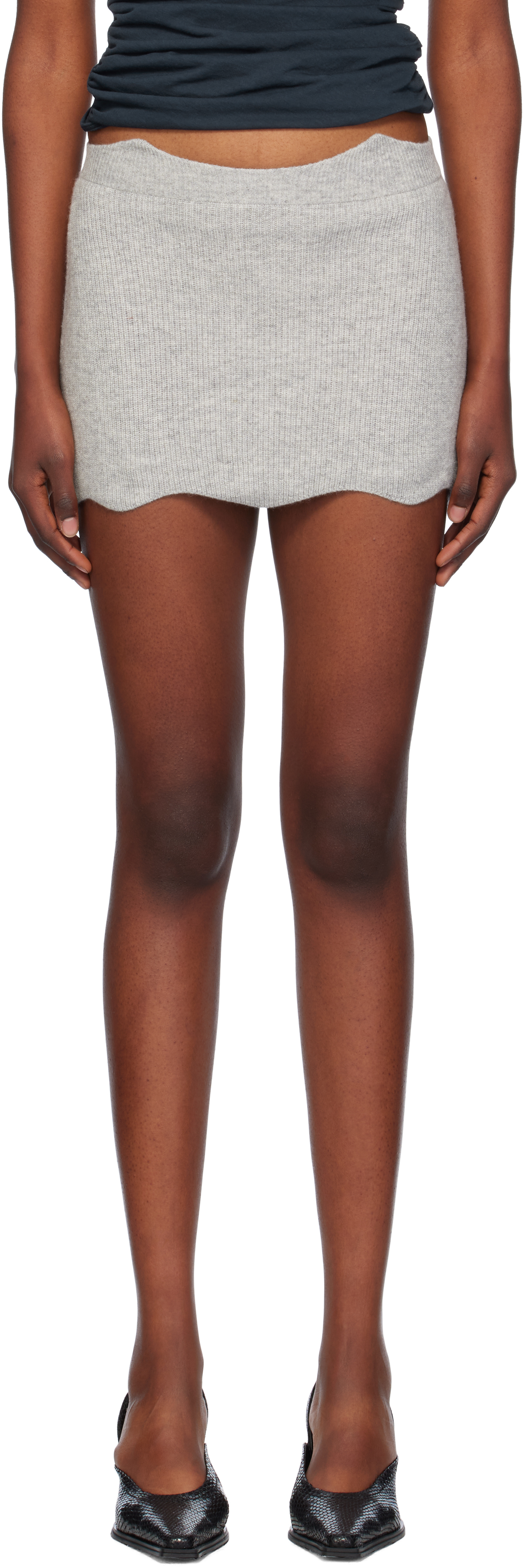 Aya Muse Gray Janus Miniskirt