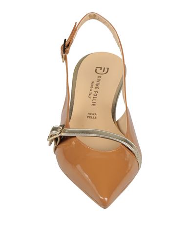 Woman Pumps Tan Size 10 Textile fibers