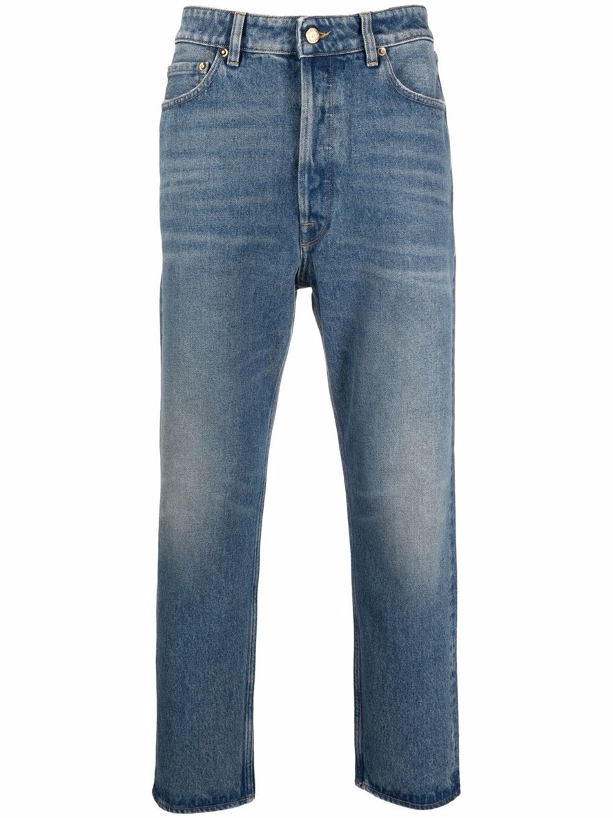 Jeans in washed denim