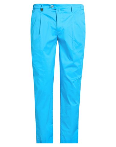 Man Pants Azure Size 34 Cotton, Polyamide, Elastane