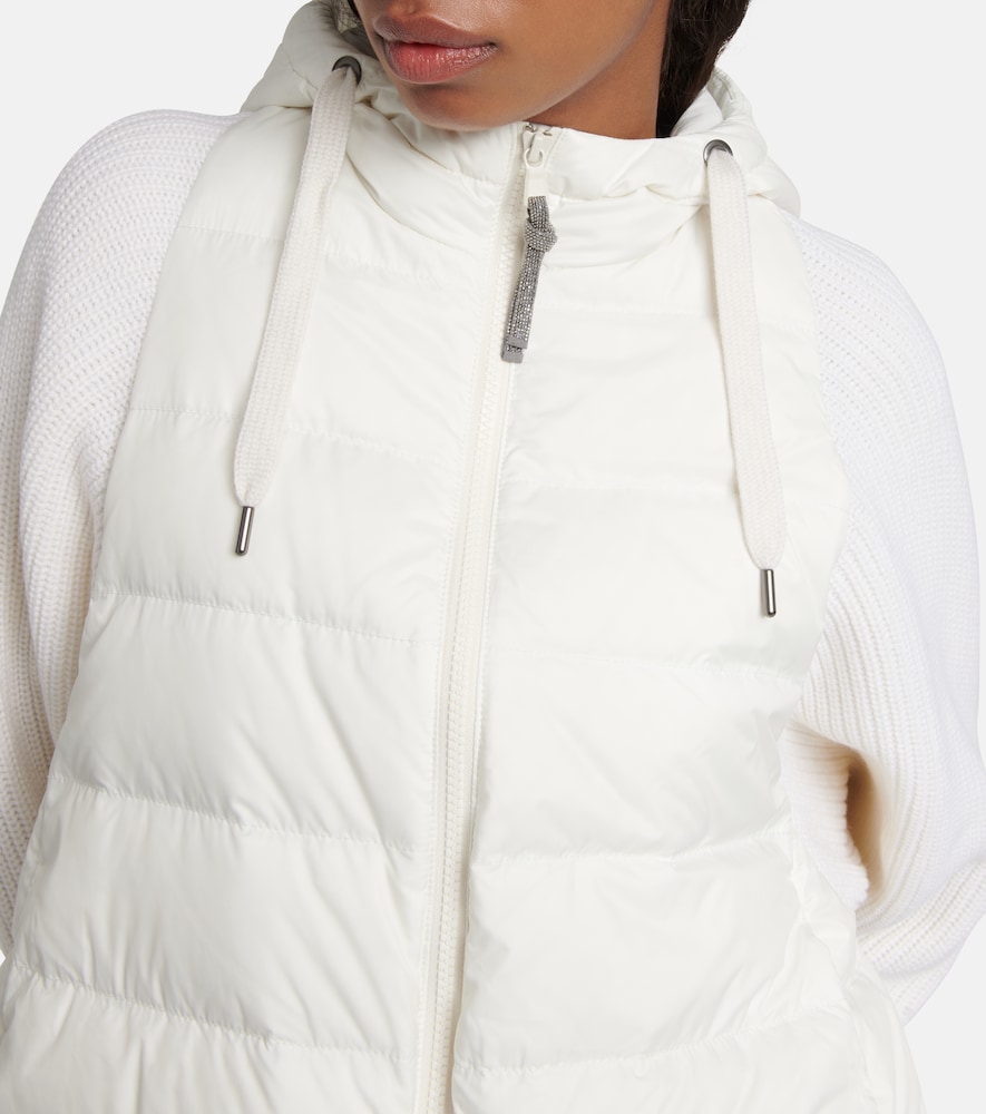 Wool and cashmere-blend knit jacket