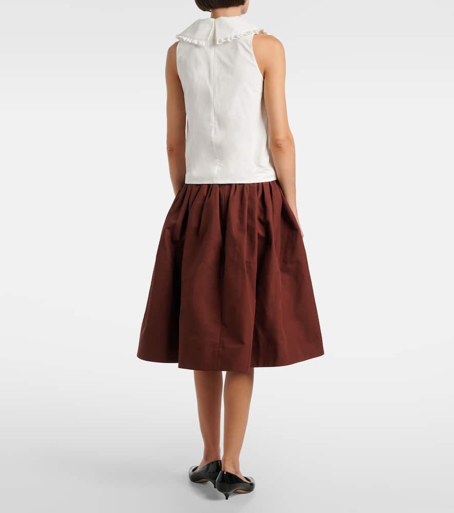 Ruffled cotton top