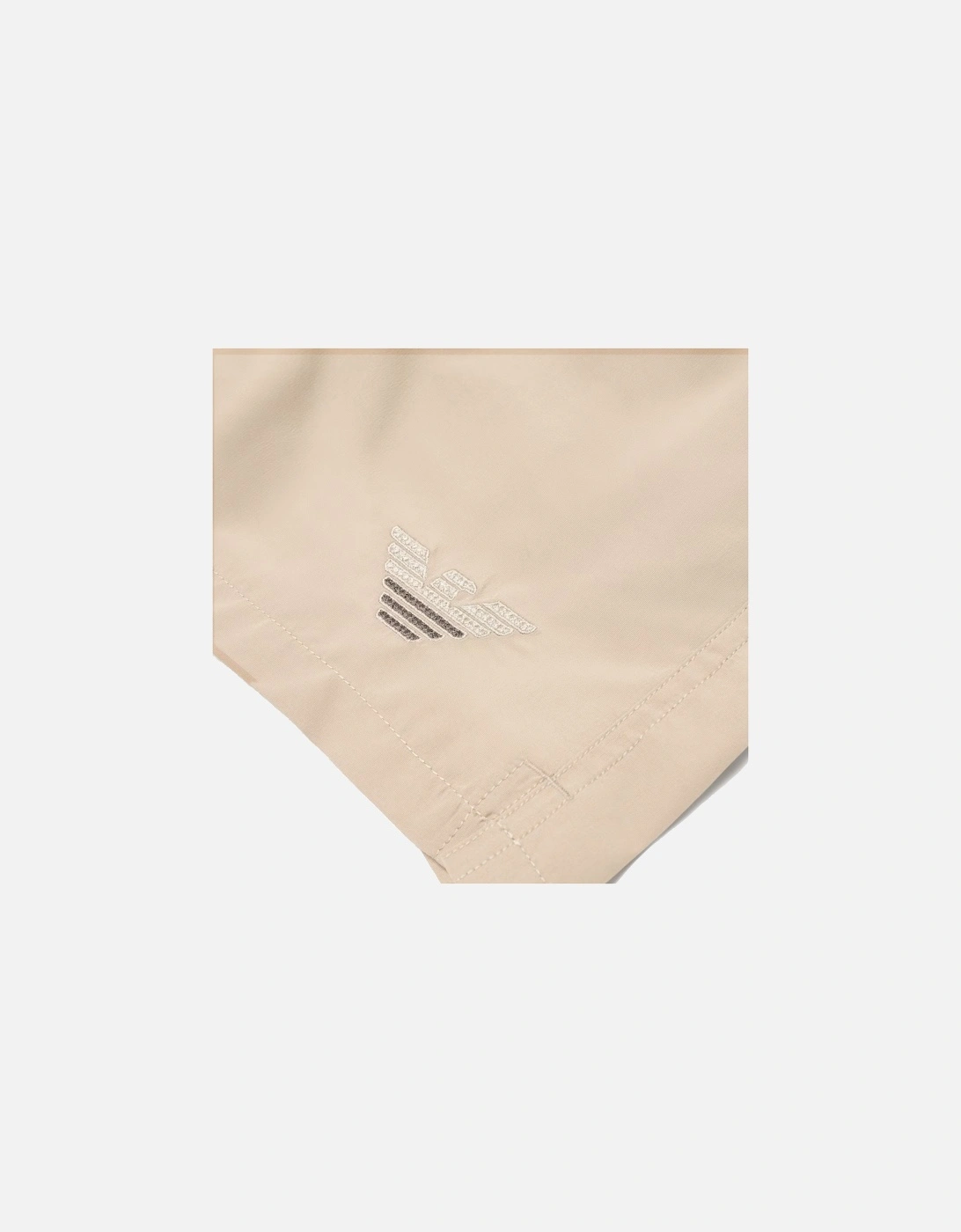 Men's Emporio Armani Beach Two Tone Eagle Swim Short Beige - Tan - Size: 35/34/32