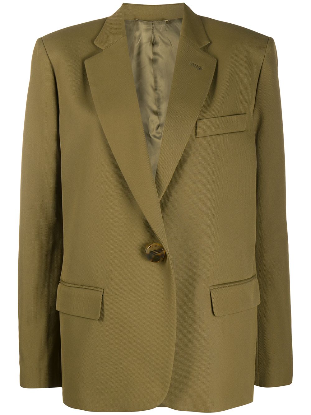 Plain single breasted blazer - Green
