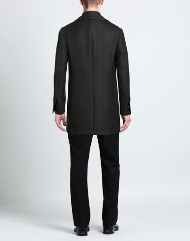 Man Coat Dark green Size 36 Polyester, Wool