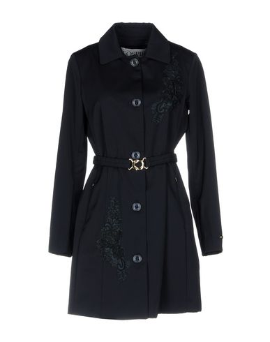 Woman Overcoat & Trench Coat Midnight blue Size 8 Polyester, Cotton, Elastane