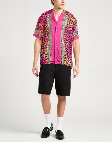Man Shirt Fuchsia Size 36 Viscose