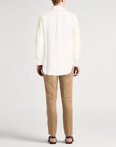 Man Shirt Ivory Size XXL Linen