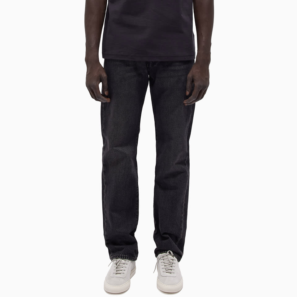Mid-rise straight-leg jeans