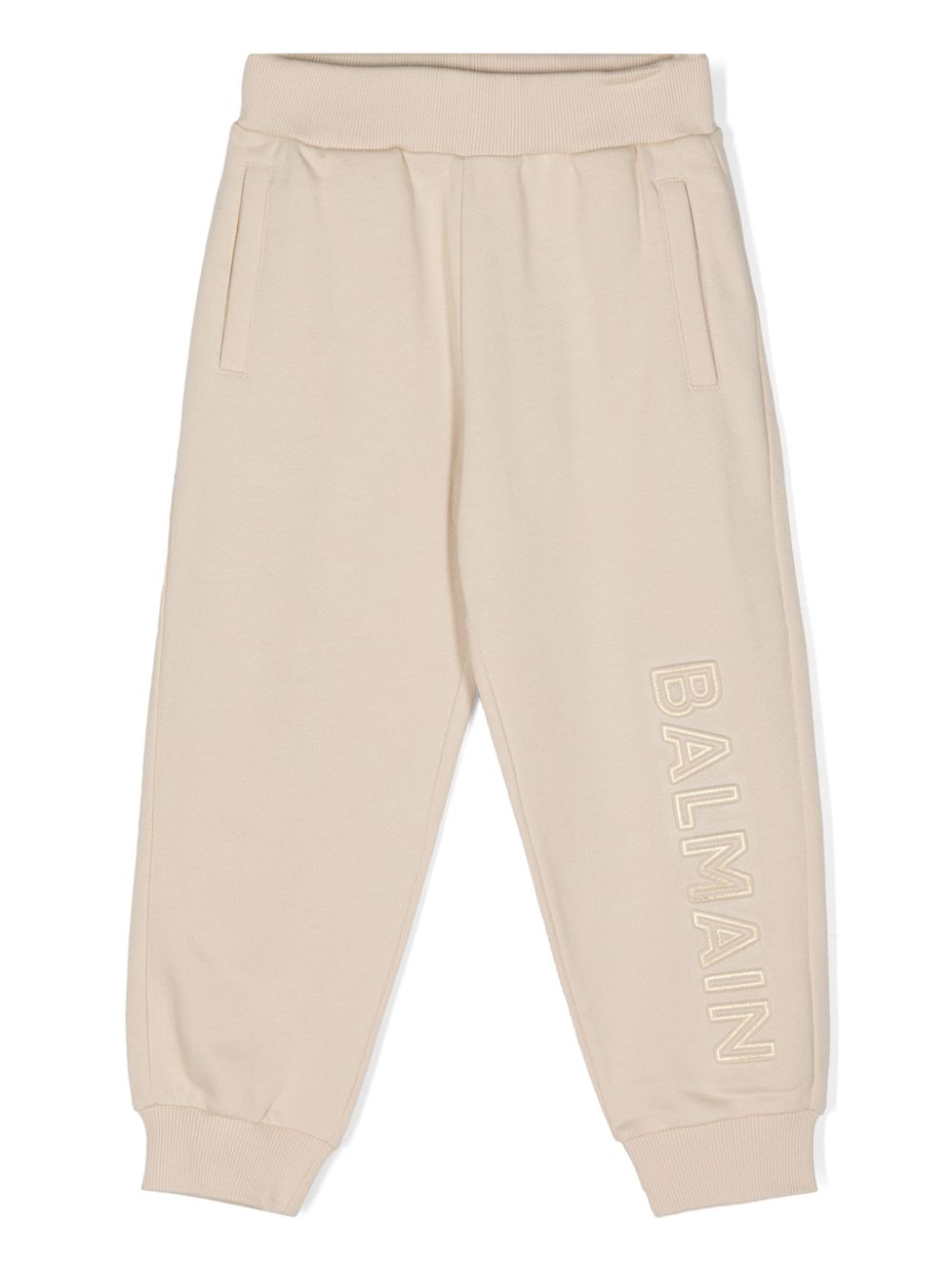 Logo-embossed track pants - Neutrals