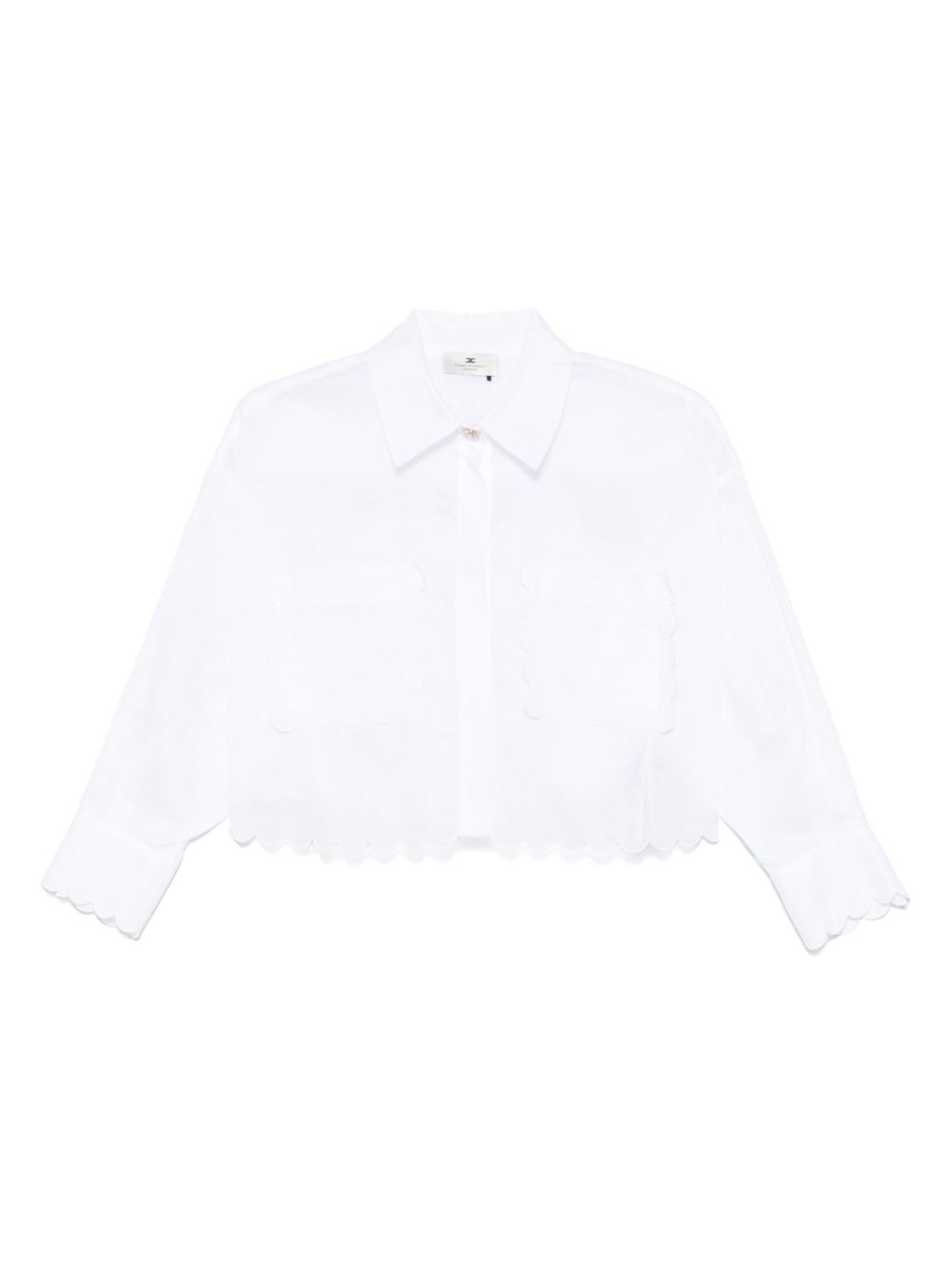 Elisabetta Franchi embroidered-logo shirt - White
