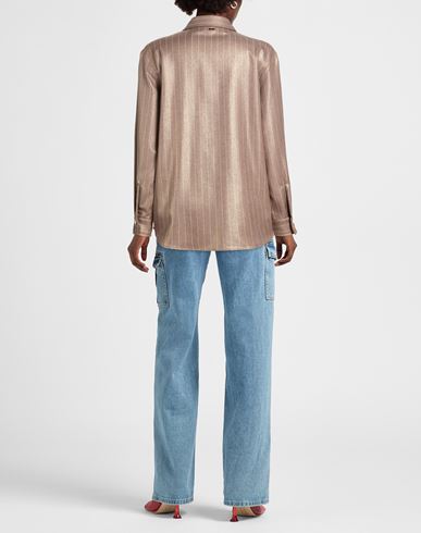 Woman Shirt Camel Size S Polyester, Viscose