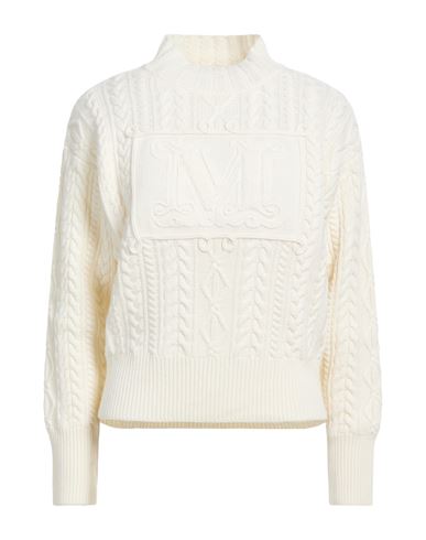 Woman Turtleneck Cream Size L Wool, Cashmere