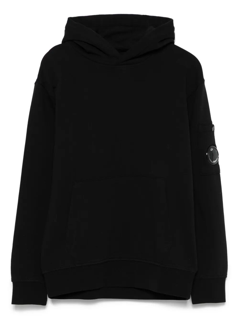 Diagonal Hooded Lens Sweatshirt