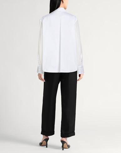 Woman Shirt White Size 10 Cotton, Polyamide, Elastane