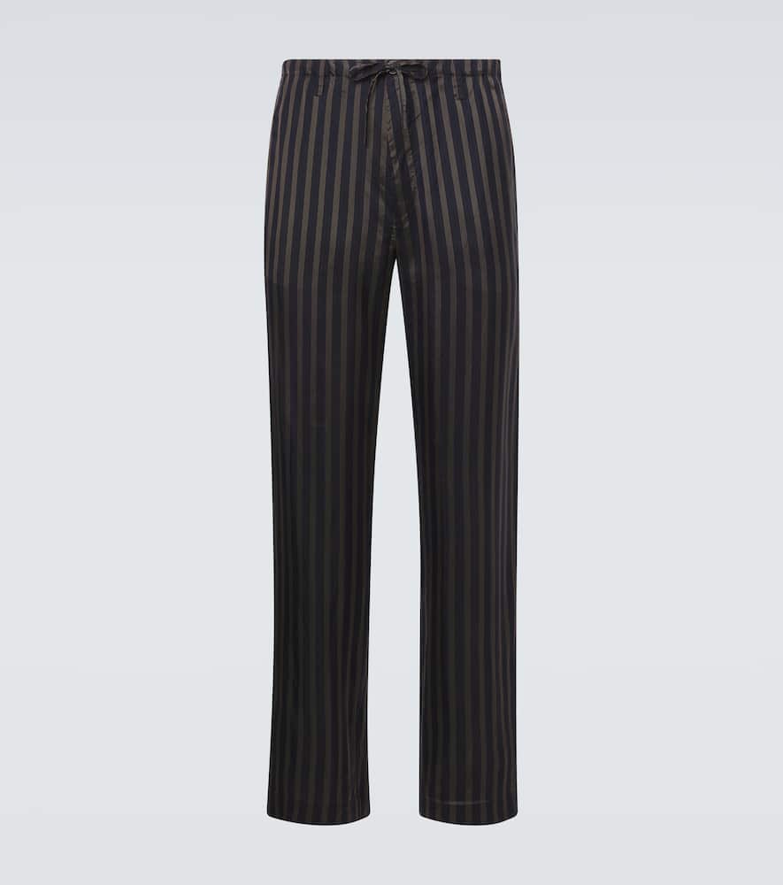 Mid-rise straight pants