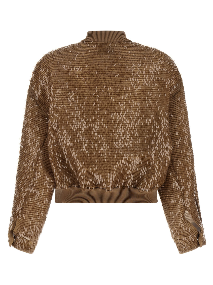 Zip-fastening Bomber Jacket