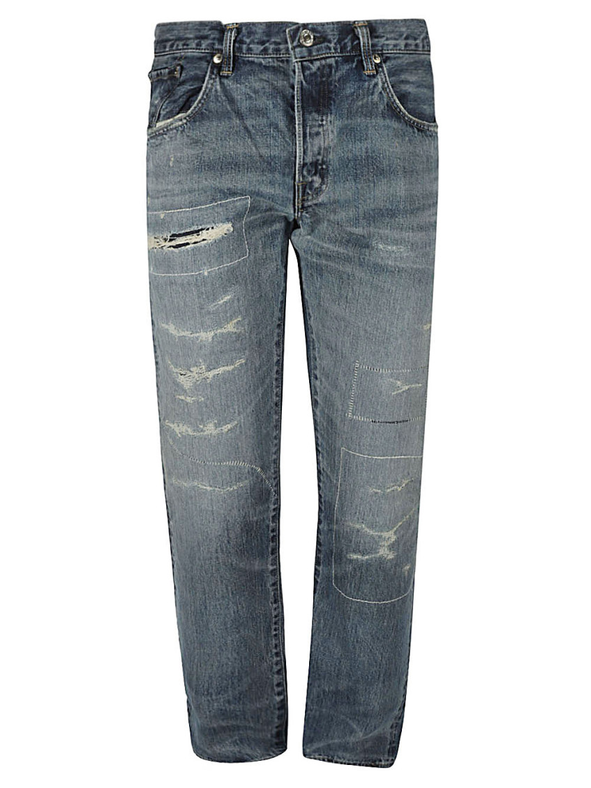 Dark Blue Regular Tapered Denim Jeans