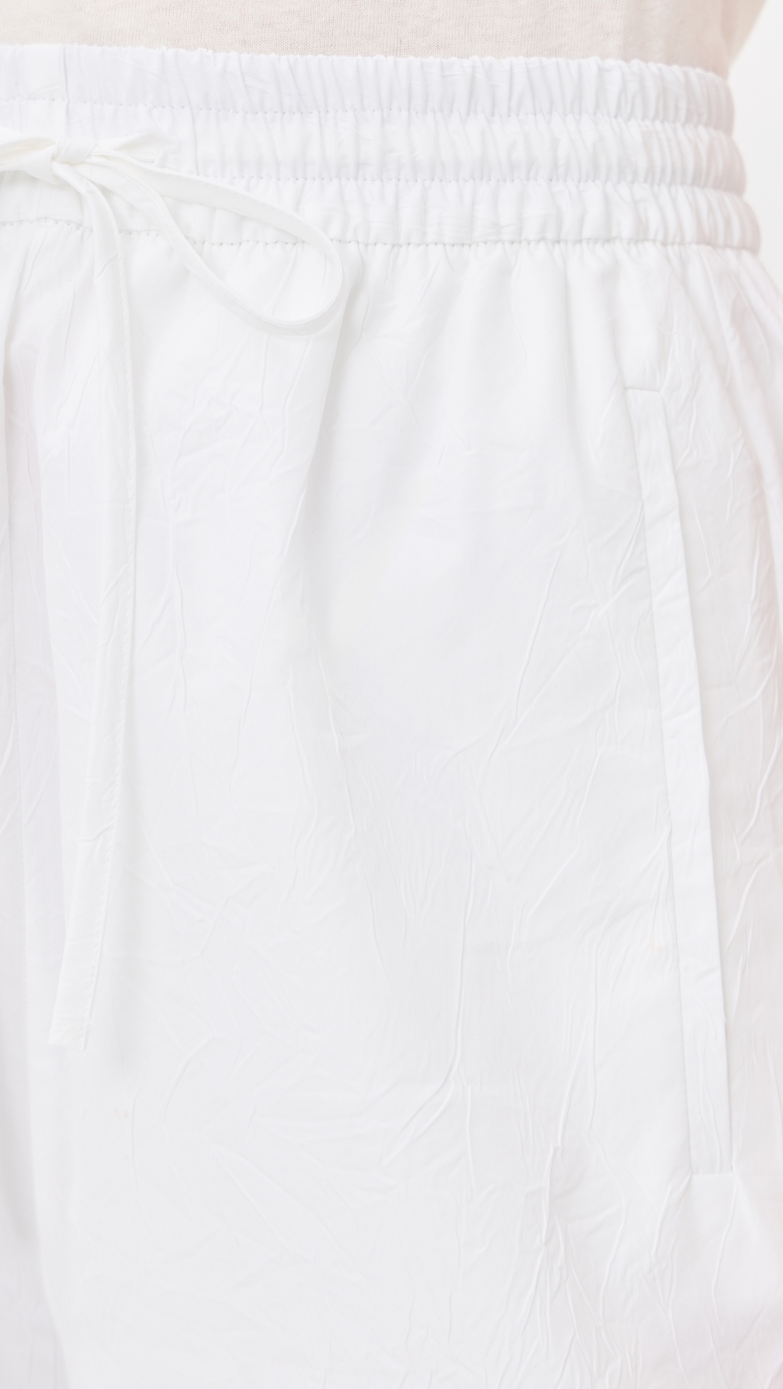 Crushed Cotton Volume Trousers Optic White