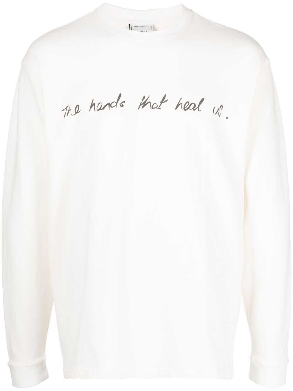 Slogan-print cotton sweatshirt - White