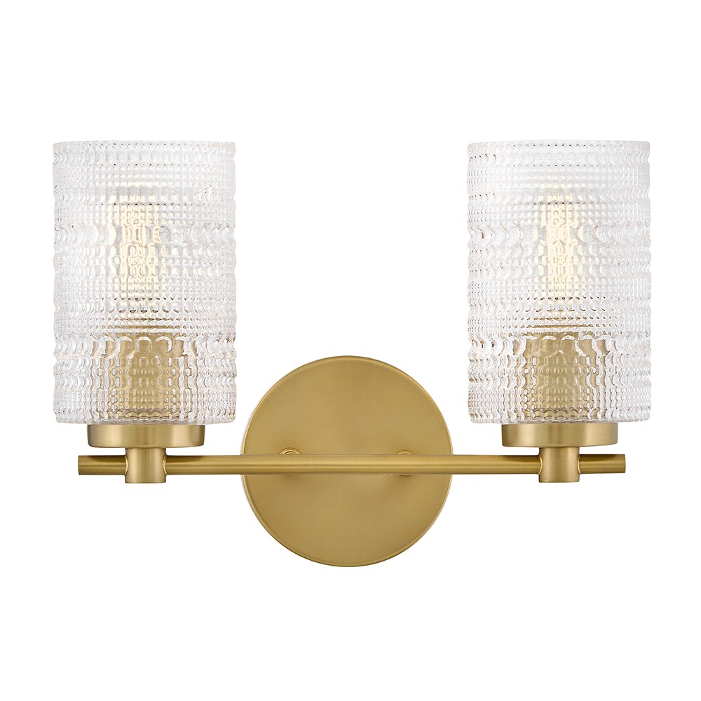 Lacquered Brass LED Bathroom Vanity Light from the Mabel Collection