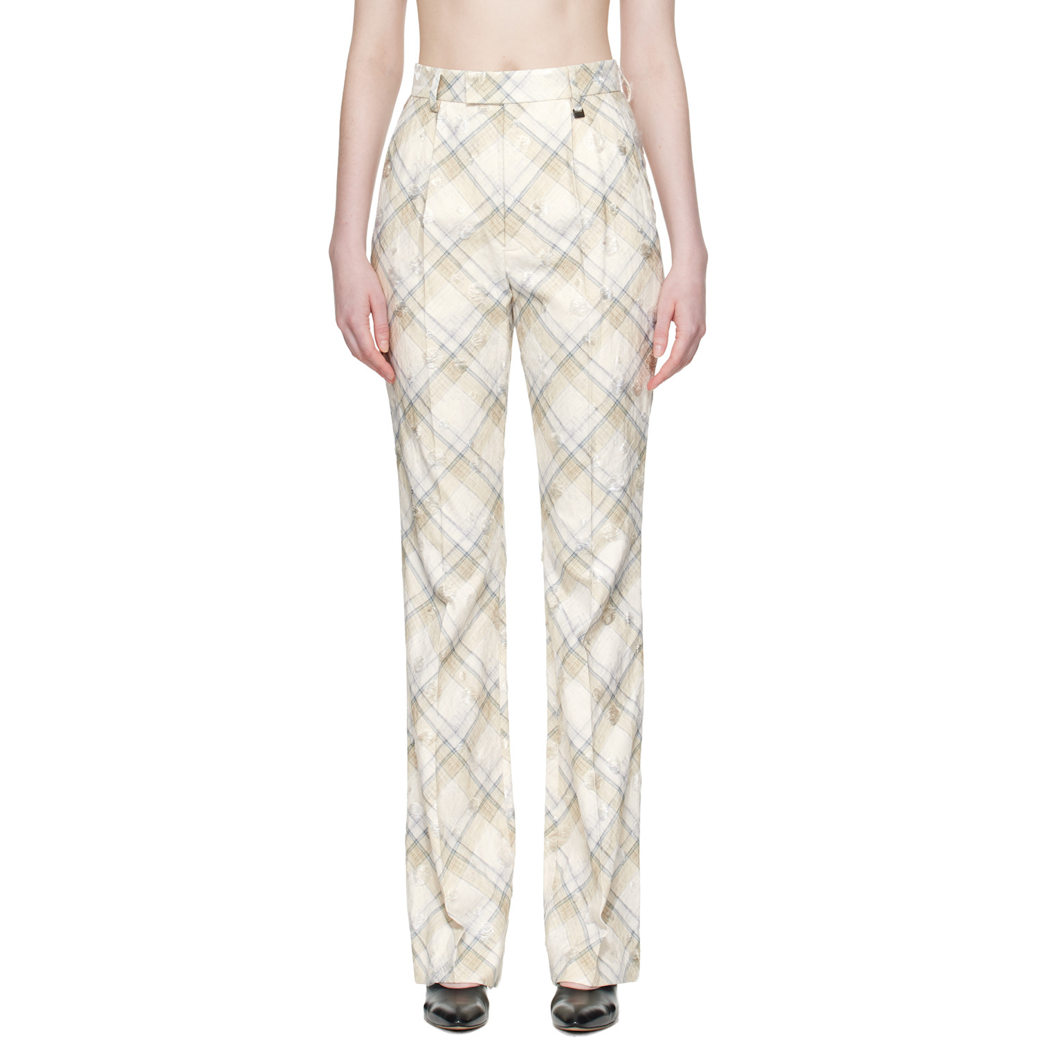 Beige Ray Trousers