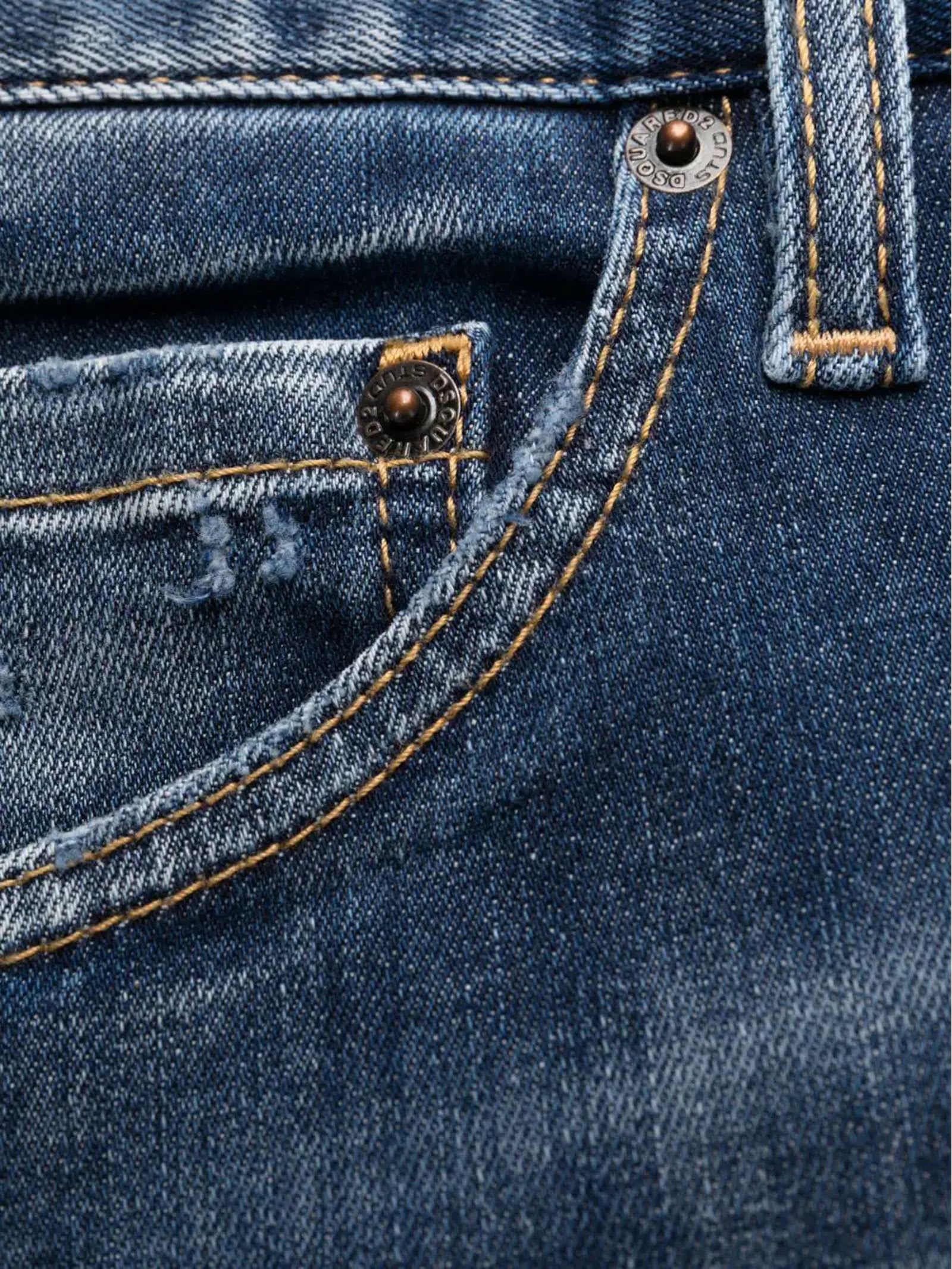 Blue Stretch-Cotton Denim Jeans