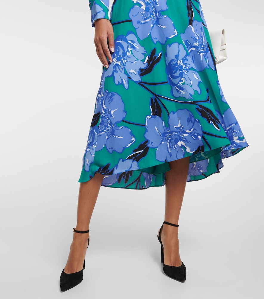 Feronia floral crêpe midi dress
