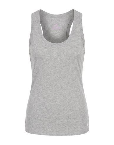 Woman Tank top Light grey Size L Cotton, Elastane