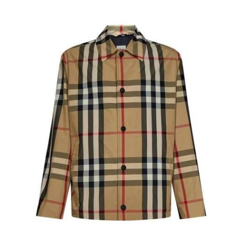 Check-pattern shirt jacket - ARCHIVE BEIGE IP CHK