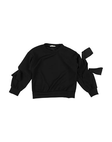 Kid Girl Sweatshirt Black Size 12 Polyester, Elastane