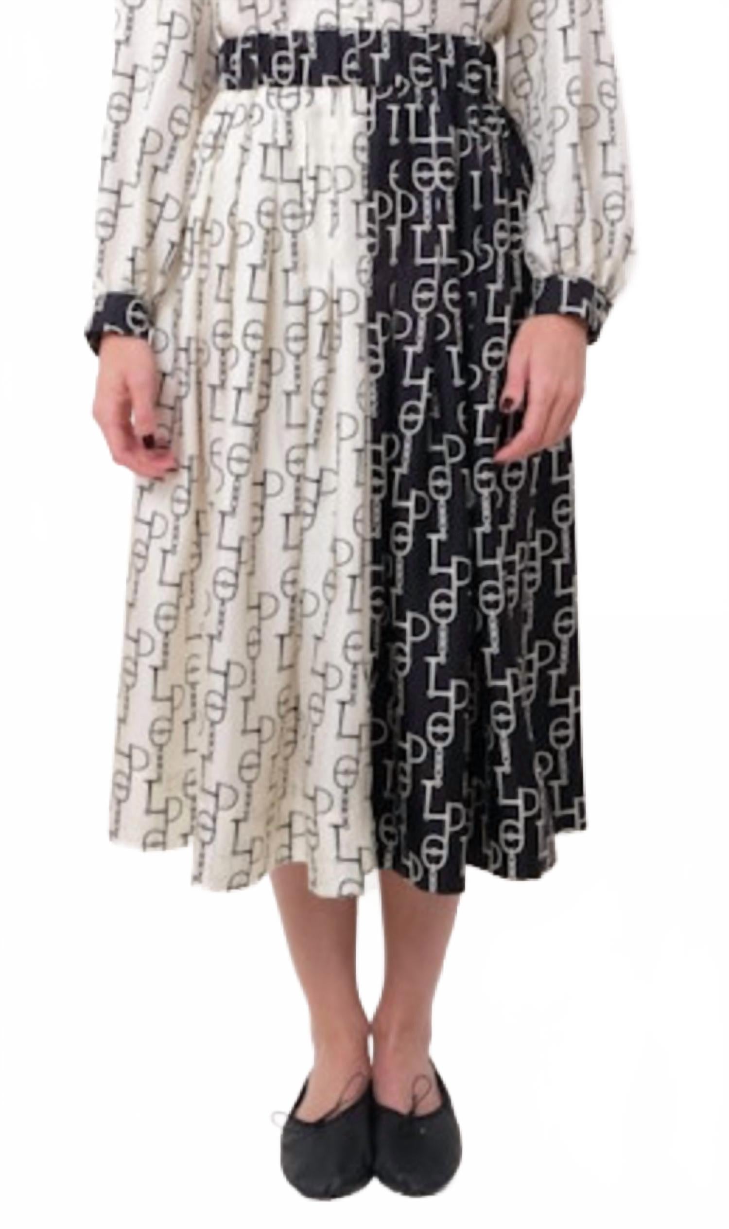 Venise Midi Flared Skirt In Mix Chainette