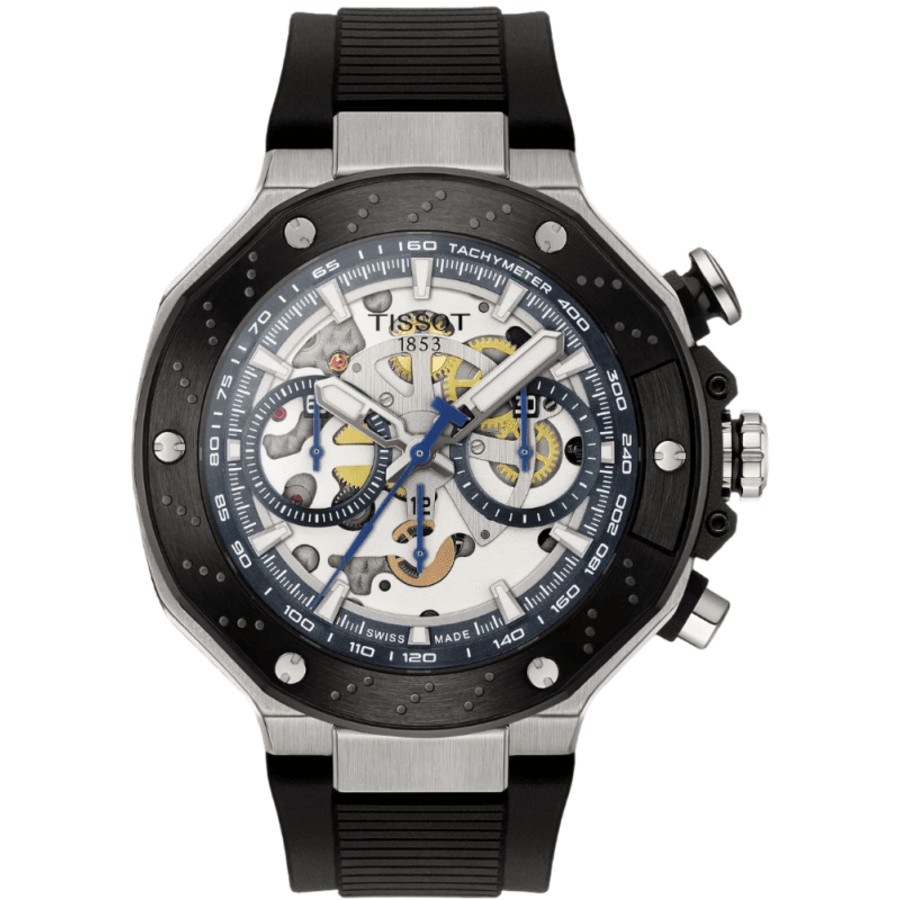 T-Race MotoGP Limited Edition Chronograph Skeleton Dial Silicone Strap Men's Watch T141.462.27.041.00
