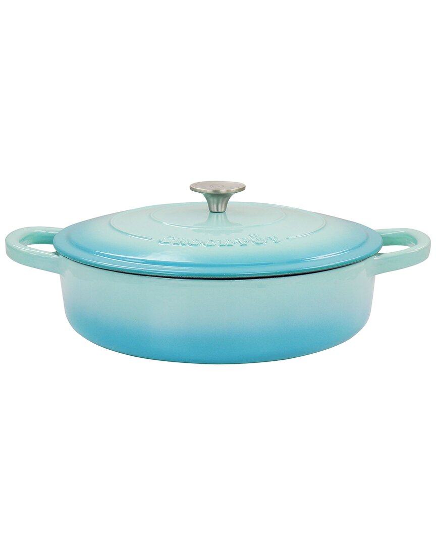 Crock-Pot Artisan 5Qt Enameled Cast Iron Braiser Pan With Lid
