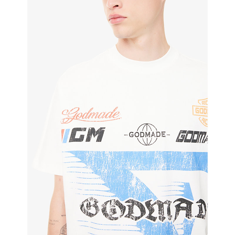Mens Graphic-Print Cotton T-Shirt