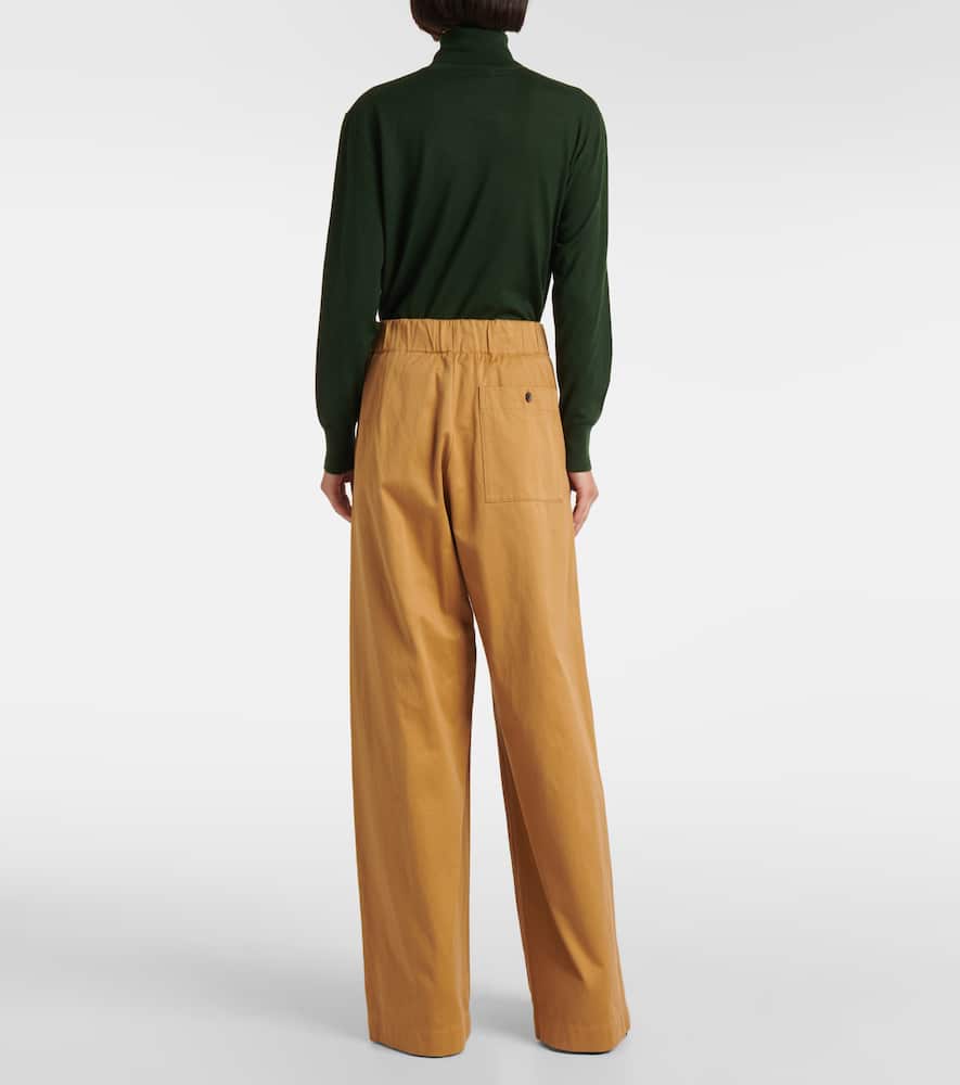 Cotton wide-leg pants