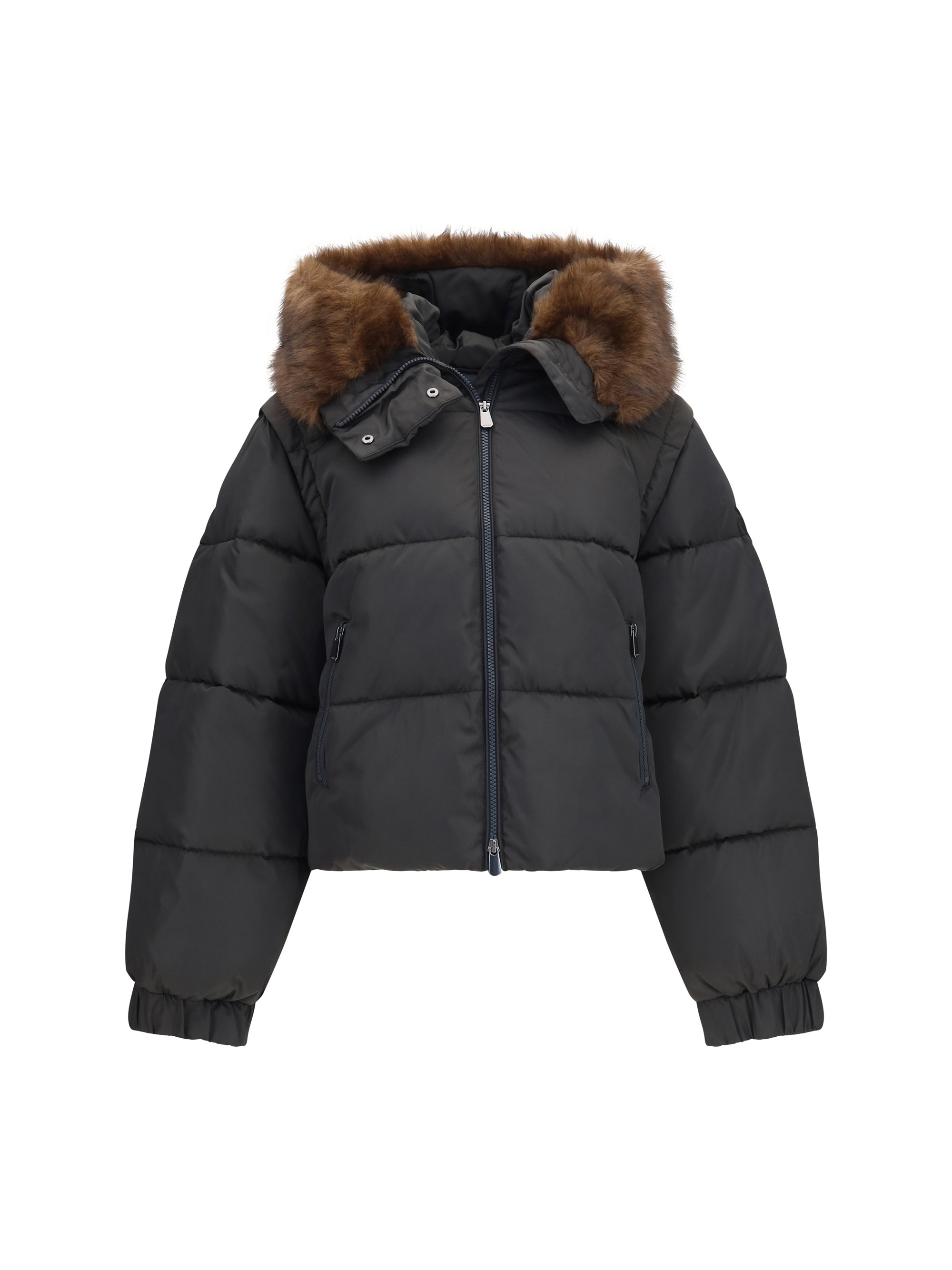 Godetia Down Jacket — Black