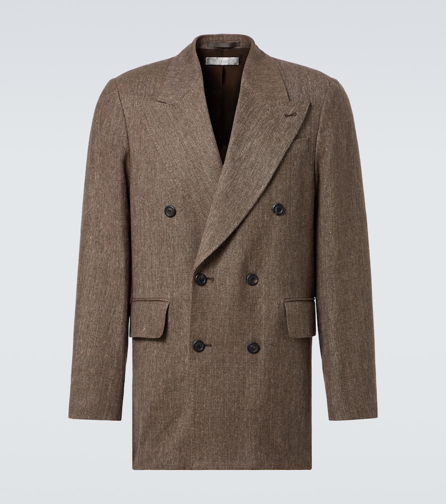 Sharp DB linen and cotton blazer