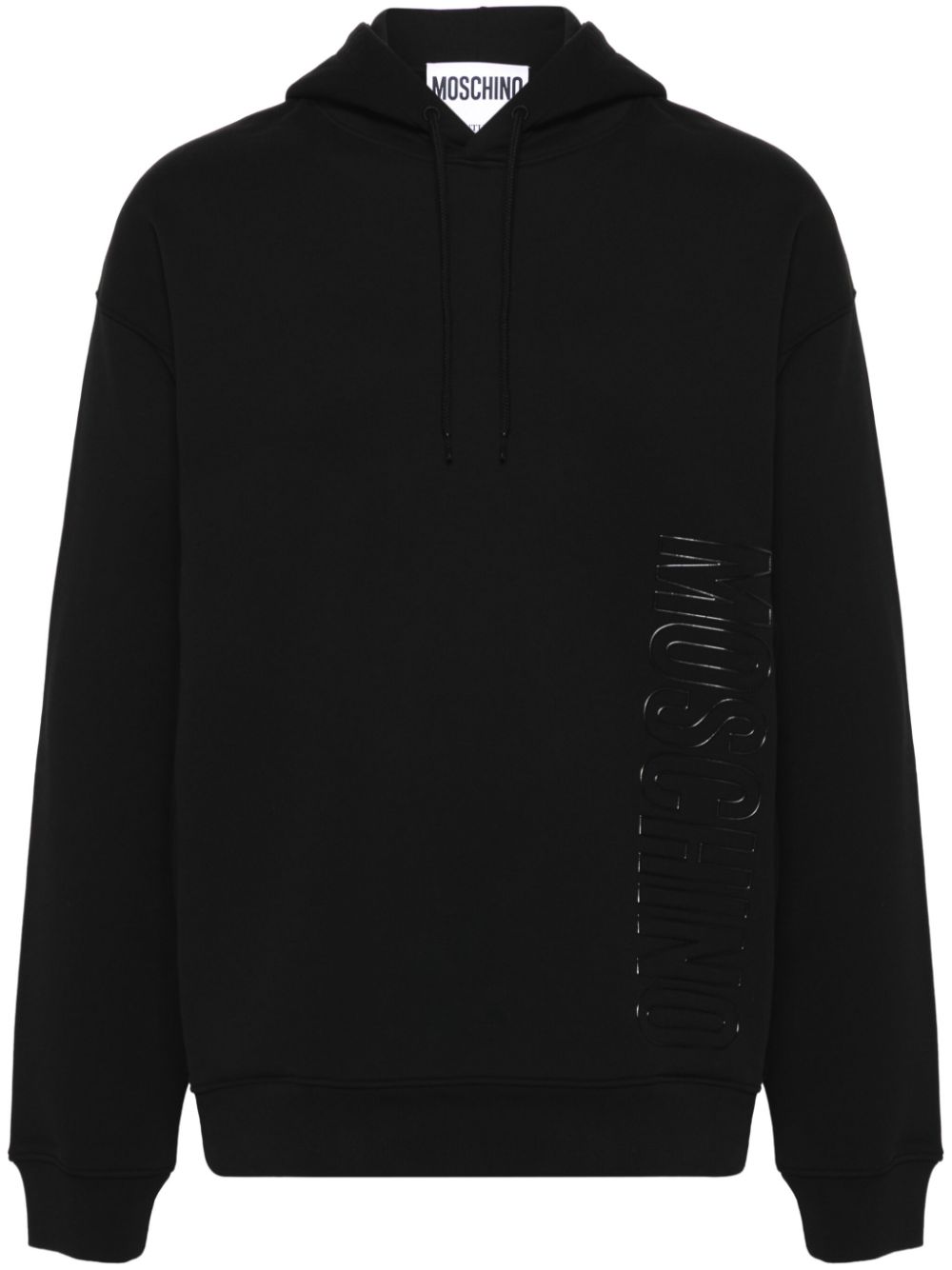 Graphic print drawstring hoodie - Blue