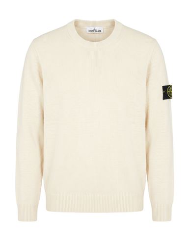Man Sweater Cream Size 3XL Wool, Polyamide
