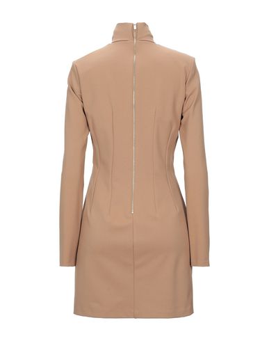 Woman Mini dress Sand Size 4 Viscose, Polyester, Elastane